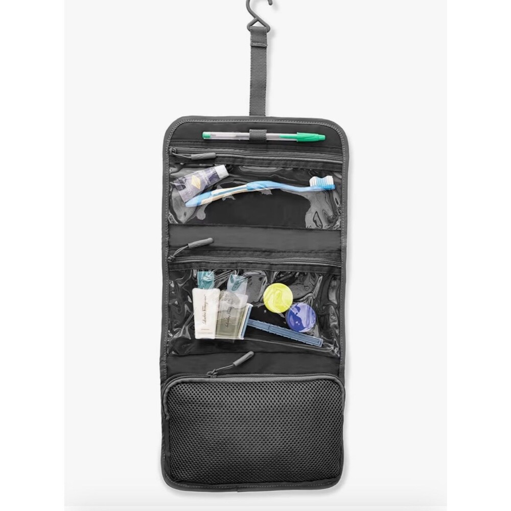 Travelon Packing Intelligence Pi  Case Black Hanging Toiletry Organizer Mesh bag